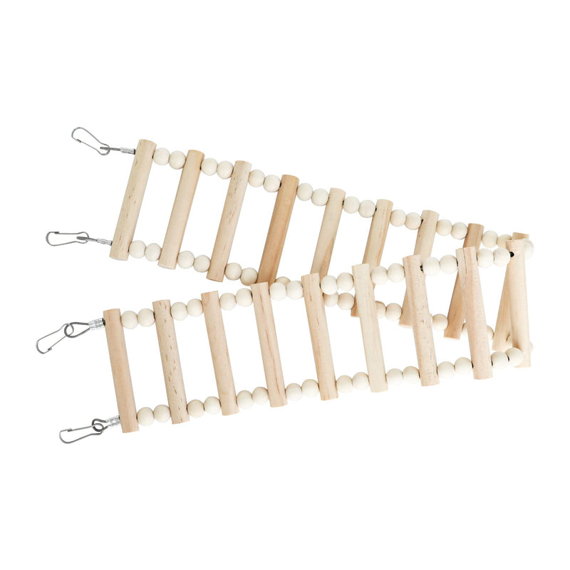 Rats Ladder Bridge Toy, Natural Wooden Bird Ladder Bridge Toy, Hamster Rats Climbing Toys, Cage Accessories for Bird Parrot Hamster Cockatiel Sugar Gliders (18 Ladders)(25.98x3.14 Inches) - BeesActive Australia