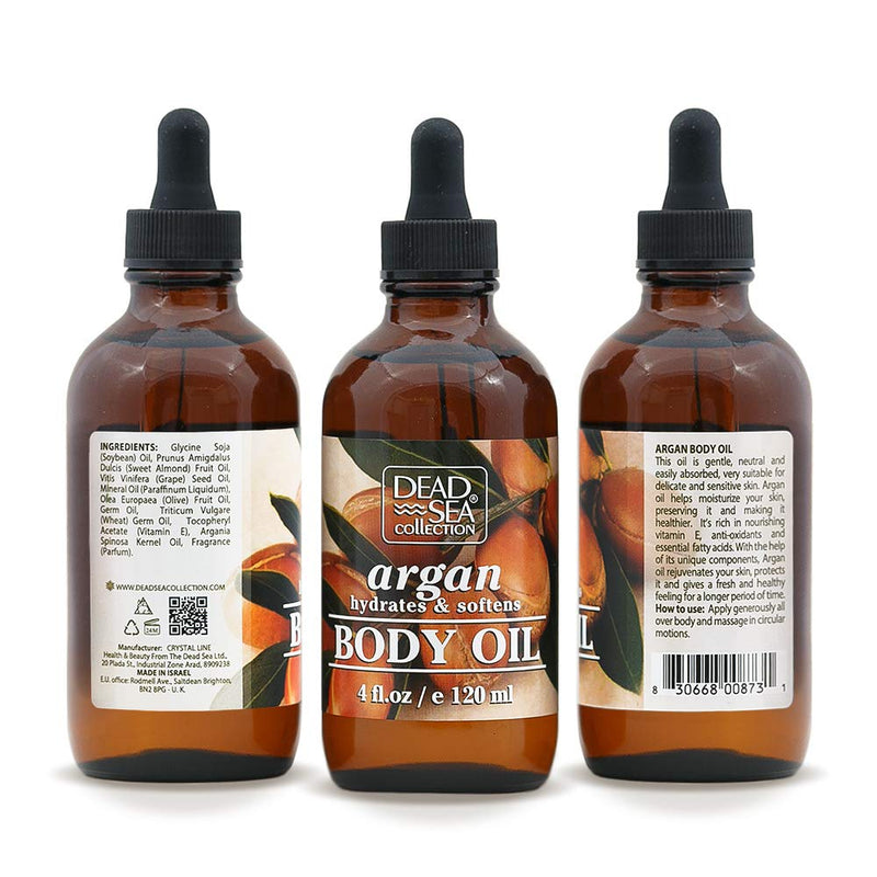 Dead Sea Collection Argan Oil Moisturizing Body Oil. 4 FL OZ - BeesActive Australia