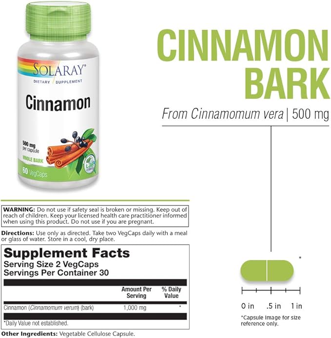 Cinnamon bark 500mg 60 tablets [shipped directly from overseas] - BeesActive Australia