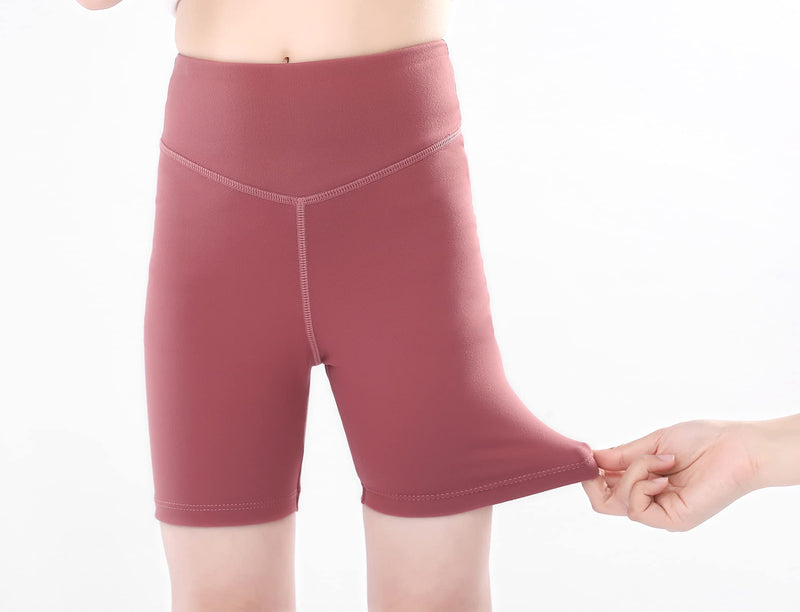 Swdarz Athletic Bike Shorts for Girls Gymnastics and Dance Women Spandex Shorts Biker Small Matt Mauve - BeesActive Australia