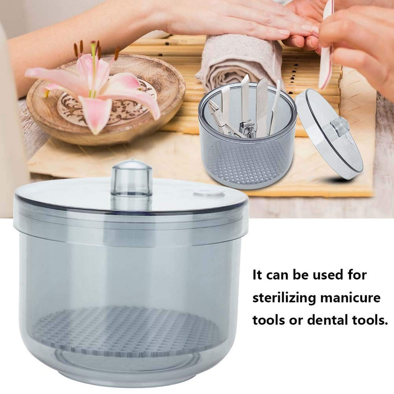 Heated Nail Tool Clean Pot, Nail Tools Cleaning Tray Box Container Manicure Tools Jar Nails Art Round Boxes for Nail Art Accessories - BeesActive Australia