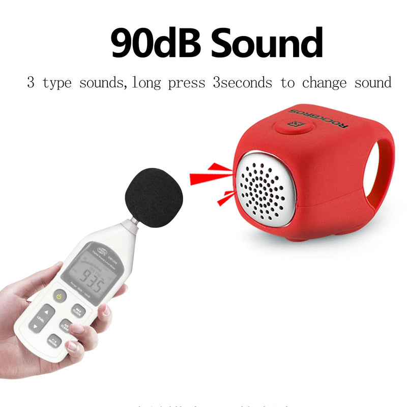 ROCKBROS Electric Bike Horn 90 dB Electra Bike Bell Loud Bike Horn Electronic for Adults Kids Bicycle Bells - BeesActive Australia