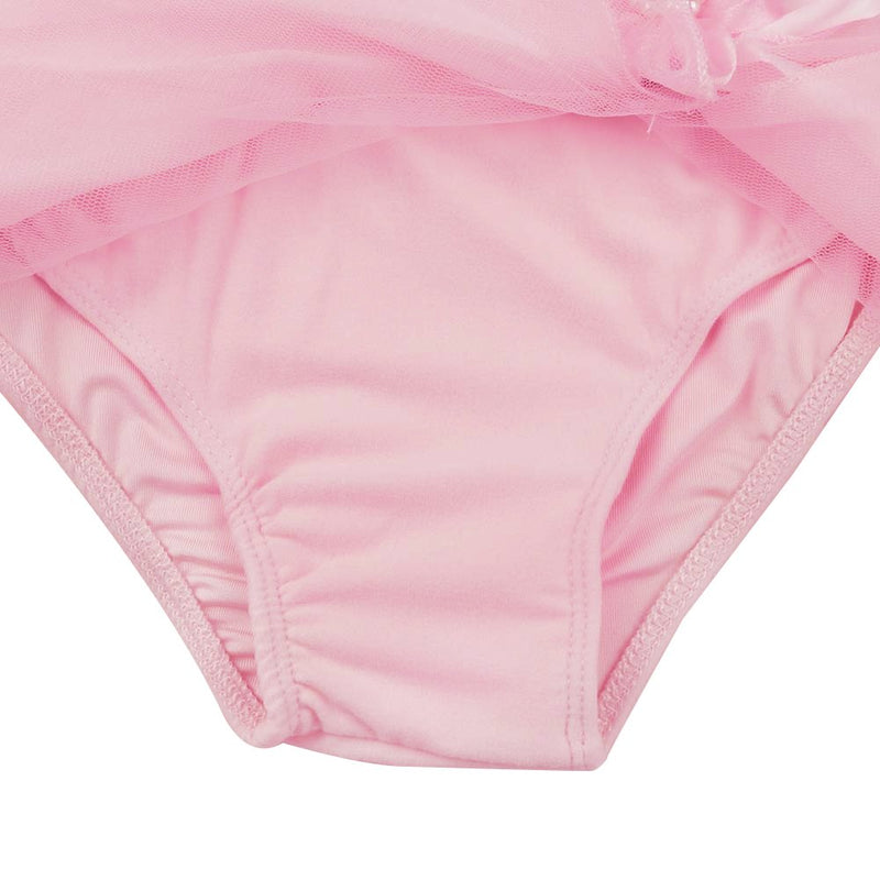 [AUSTRALIA] - MSemis Kids Girls Ruffles Sleeve Tank Leotard Skirts Ballet Dance Gymnastics Ballerina Princess Dress Pink 5 / 6 