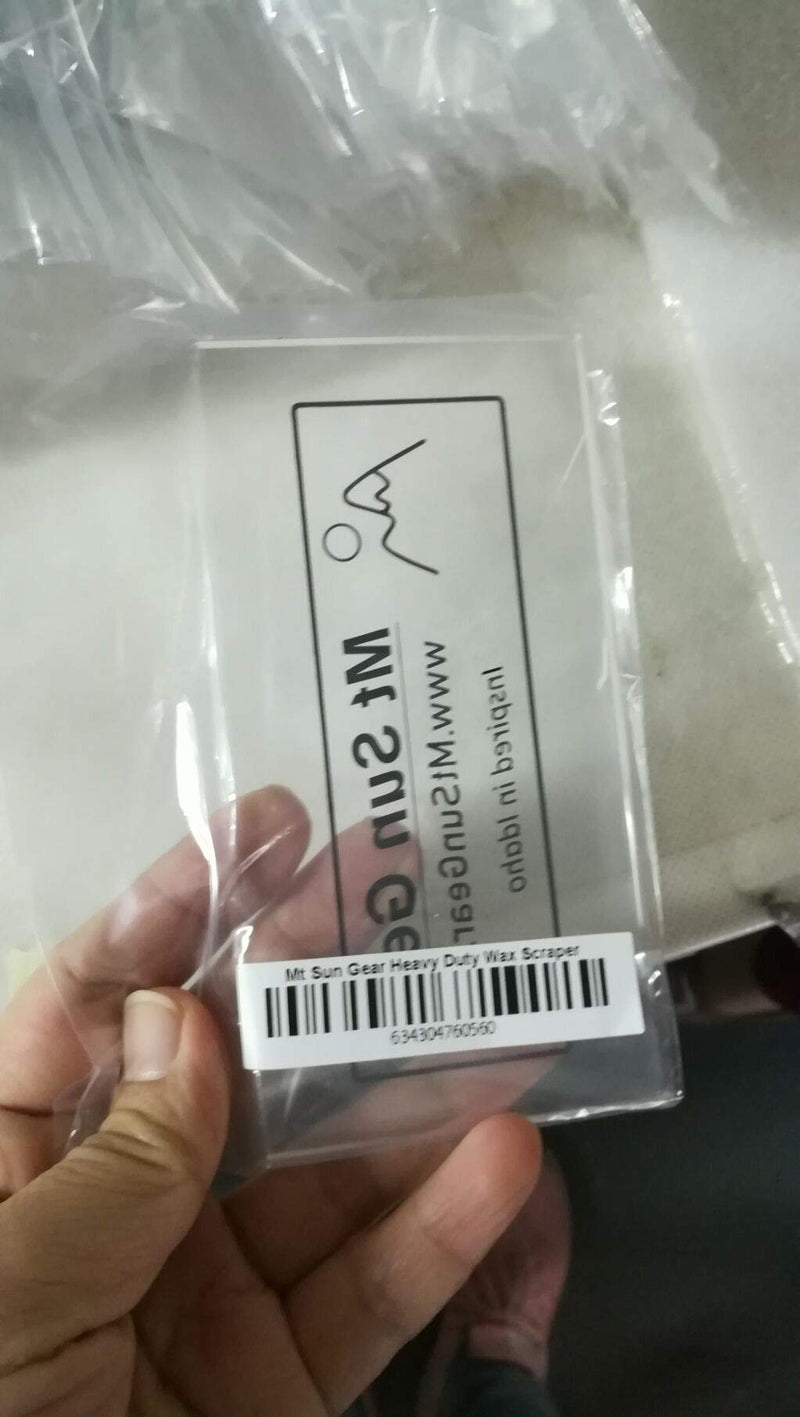 Mt Sun Gear Heavy Duty Acrylic Wax Scraper for ski and Snowboard Tuning. 4MM Thick, Stays Sharp. Perfect for Downhill, Snowboards or XC skis - BeesActive Australia