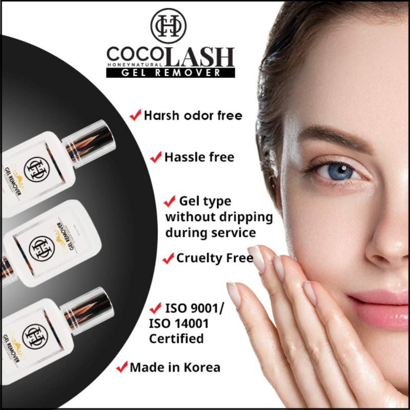 GEL REMOVER for Eyelash Extension Glue 15 ml MADE IN KOREA | COCOHONEY | Dissolution time: 60 seconds | Transparent Color and Pleasant smell - BeesActive Australia