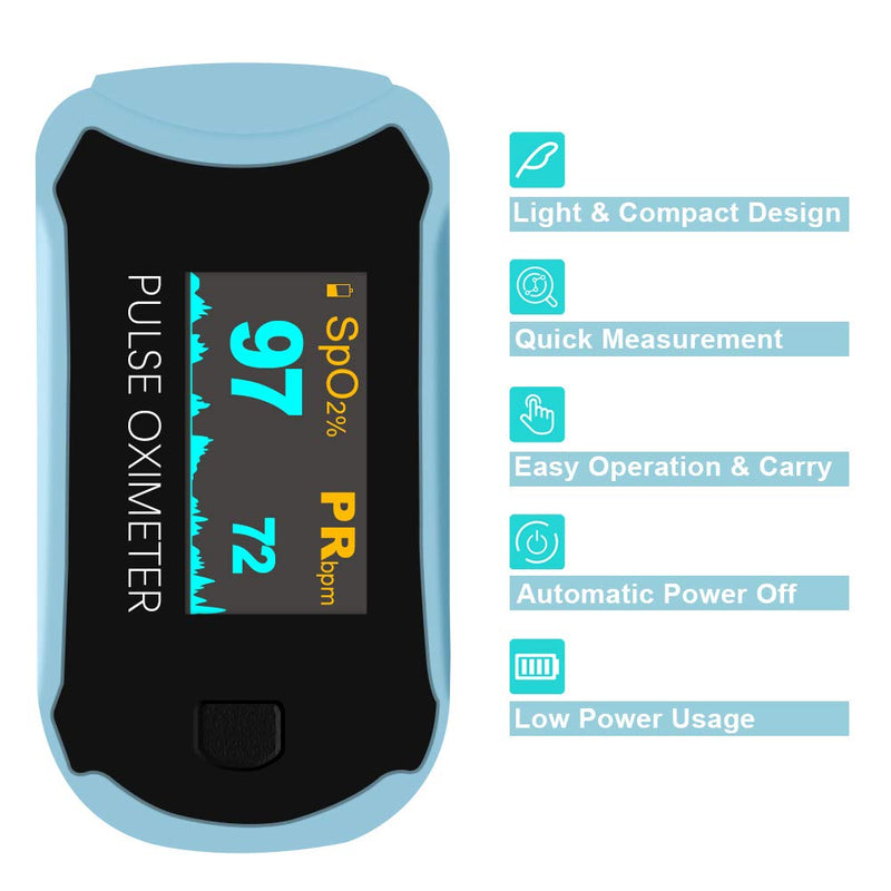 Easy@Home Fingertip Pulse Oximeter SpO2 Blood Oxygen Saturation Meter and Heart Rate Monitor - BeesActive Australia