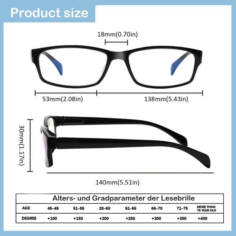 Kerecsen 6 Pack Fashion Reading Glasses for Women Men Blue Light Blocking/Anti UV Readers with Spring Hinge 6 Mix Color 2.5 x - BeesActive Australia