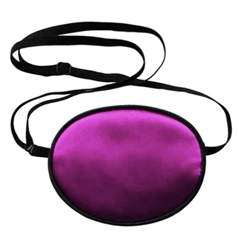 2 Pieces Silk Eye Patches, Adjustable Soft Eye Patch Elastic Eyepatche for Lazy Eye Amblyopia Strabismus for Kids Black and Pink - BeesActive Australia