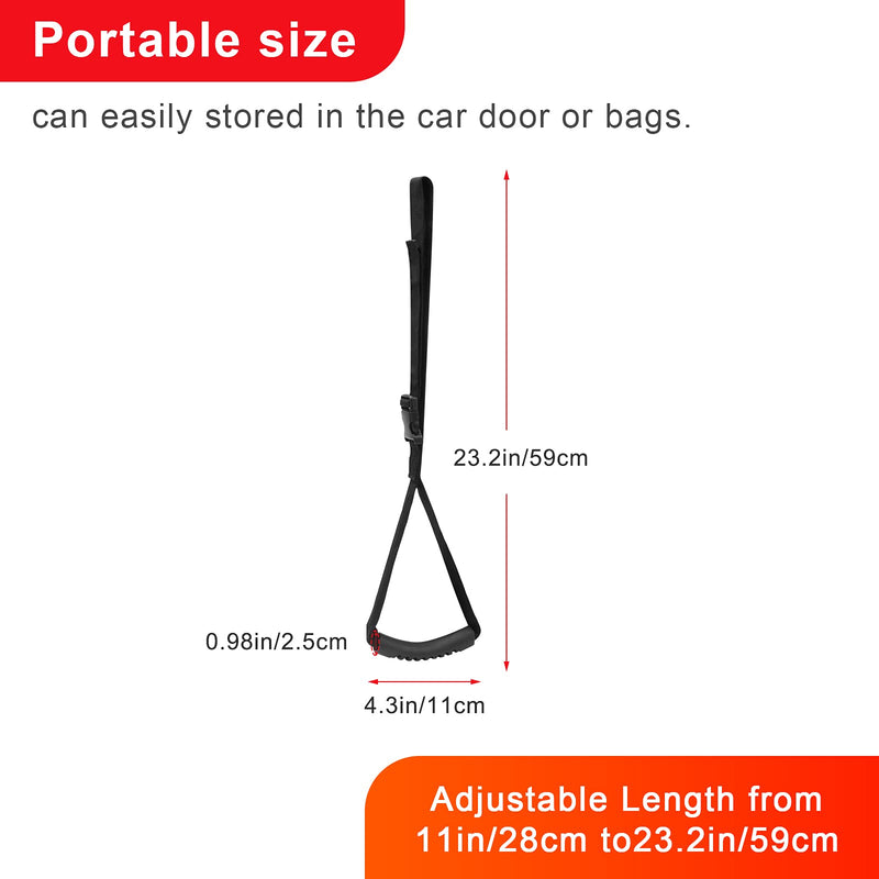 Adjustable Vehicle Support Handle, Nylon Standing Aid Safety Handle for Elderly, Disabled Get in and Out of Car 28cm to 59cm - BeesActive Australia