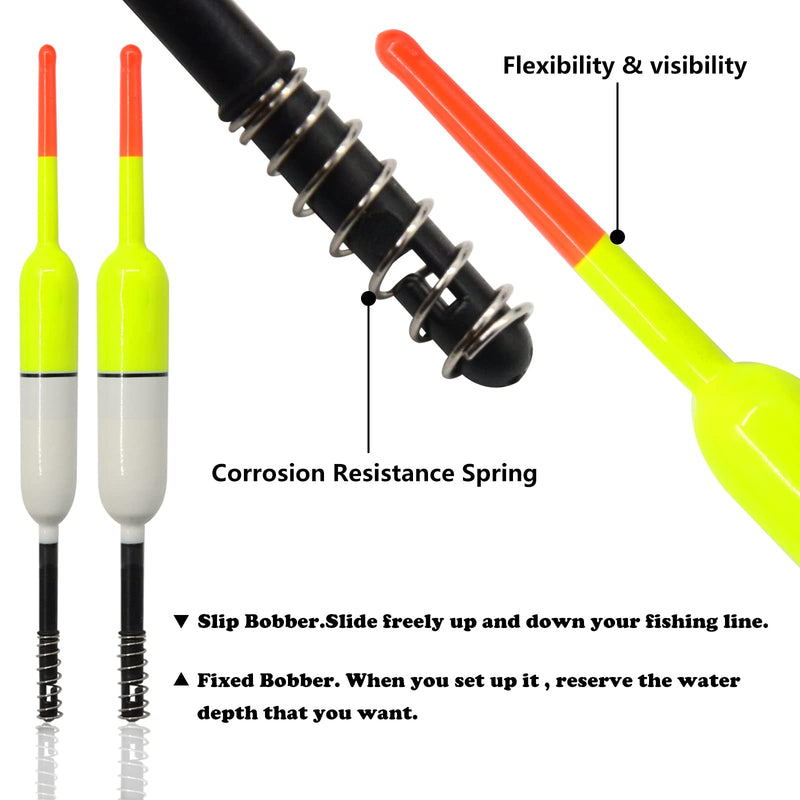 Gourami Fishing Floats and Bobbers Corks Strike Indicators Spring Bobbers Slip Bobbers for Balsa Crappie Panfish Walleyes Wood Slide Floats（4/8pcs） - BeesActive Australia