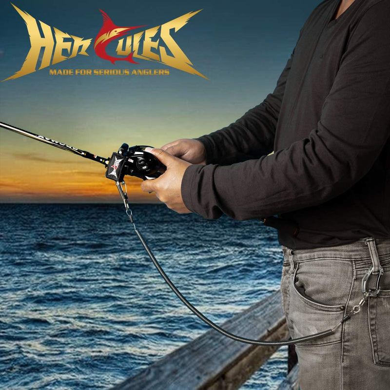 HERCULES M4 Heavy Duty Fishing Lanyard, Coiled Lanyard for Fishing, Rods, Pliers, Boating, Paddles, Kayak Paddle Leash (17.7" Plus) - BeesActive Australia