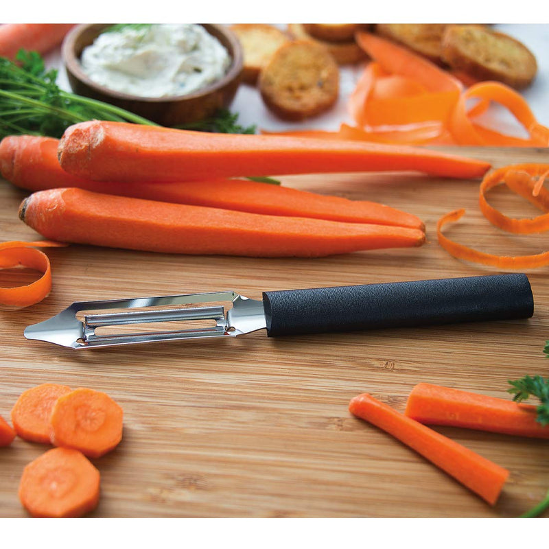 Rada Cutlery Deluxe Vegetable Peeler Blade Stainless Steel Resin Made in the USA, 8-3/8 Inches, Black Handle, 2 Pack - BeesActive Australia
