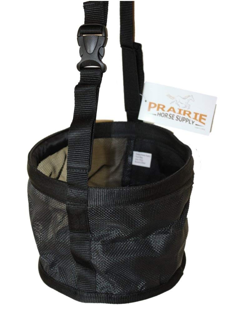 Feed Bag for Horses with Comfort Neck Pad, Heavy Duty Durable Canvas Grain Feedbag, Small Medium or Large Horse - BeesActive Australia