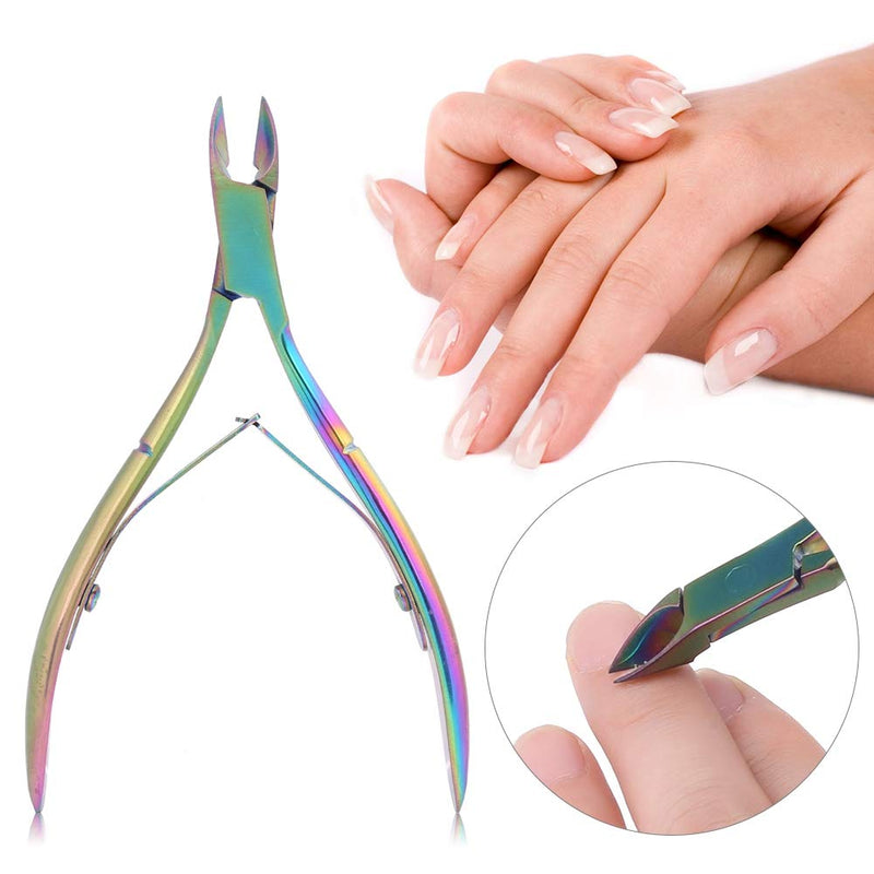 Duevin Cuticle Trimmer Nippers Clippers Nippers Pusher Professional Cuticle Remover Tool Durable Pedicure Manicure Tool Stainless Steel Cuticle Remover for Fingernails - BeesActive Australia