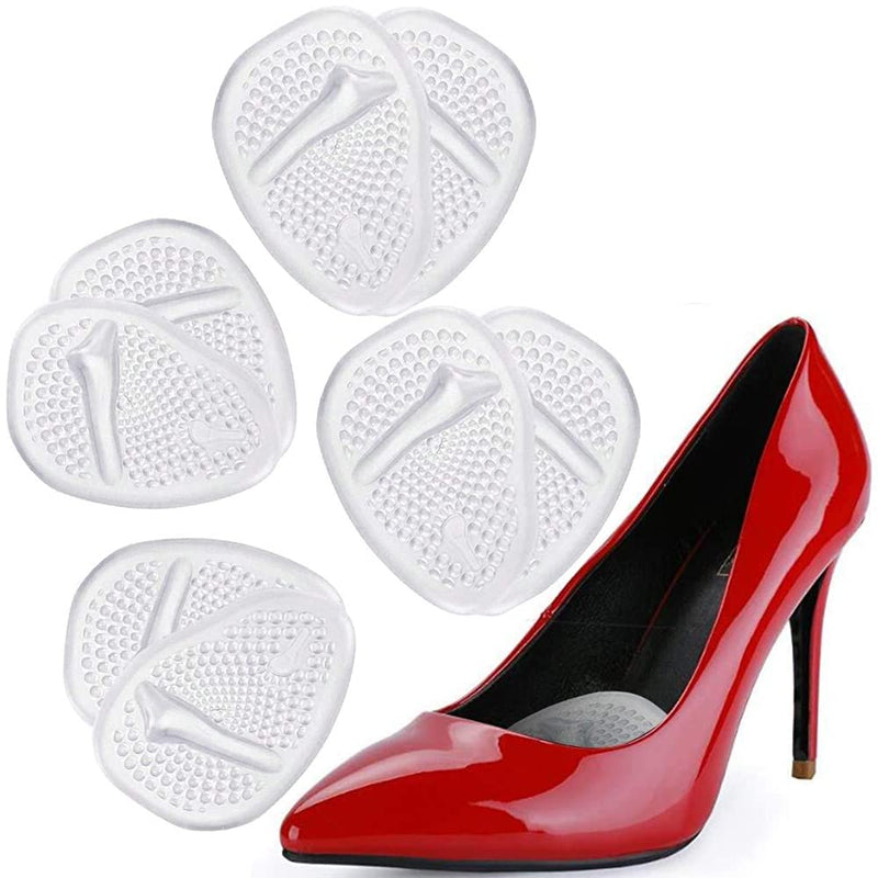 Gel Insoles for High Heels 2 Pairs (4 Pieces) Metatarsal Pads，High Heel Comfort Insoles Transparent Metatarsal Pads Ball of Foot Cushions - BeesActive Australia