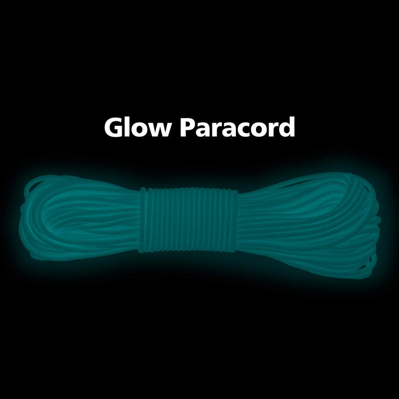 FerDIM Glow Paracord Rope 550, Reflective Parachute Cord 9 Strand 4mm Diameter Outdoor Survival Rope Glow in The Dark 100% Nylon 25ft 50ft 100ft 200ft Multi Color Blue 25ft/8m - BeesActive Australia