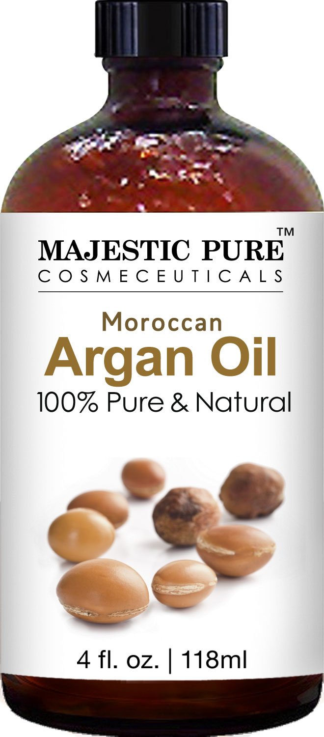 Majestic Pure Moroccan Argan Oil for Hair, Face, Nails, Beard & Cuticles - for Men and Women - Pure & Natural, 4 fl. oz. - BeesActive Australia