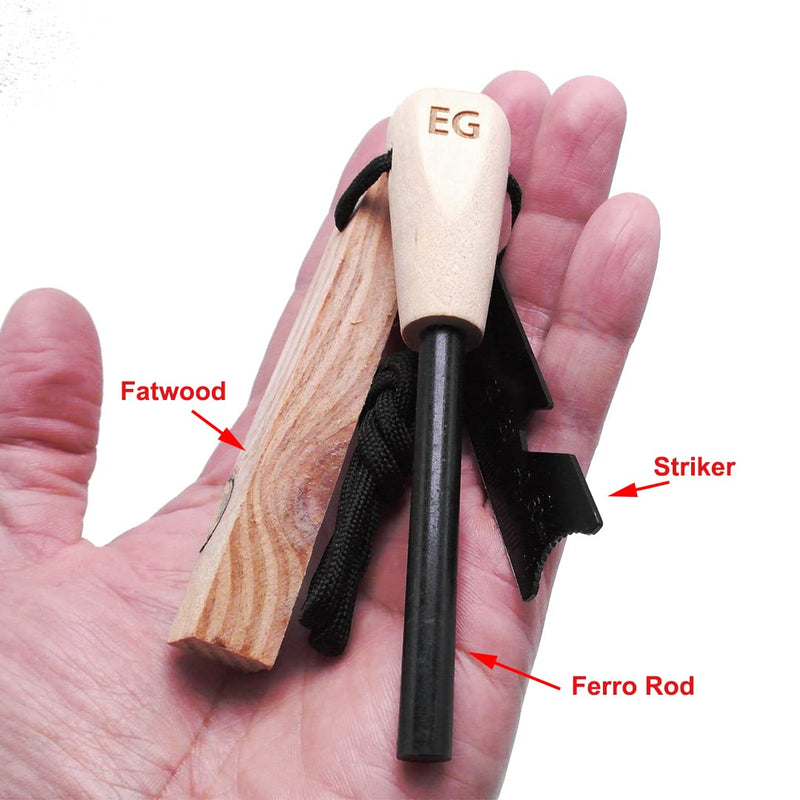 Military Compass with Fatwood Fire Starter for Backpacking and Survival - BeesActive Australia