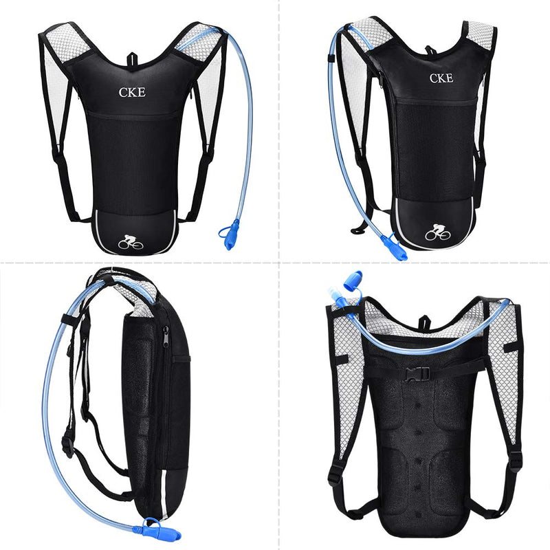 CKE Hydration Backpack for Men Women Kids Hydration Pack with 2L Water Bladder Water Backpack with Hydration Bladder for Running Cycling Biking Hiking Climbing Skiing Hunting Pouch Black-upgraded - BeesActive Australia
