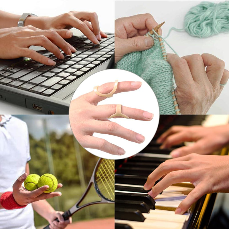 Oval Finger Splints & Trigger Finger Splints Kit (8Pcs), Finger Brace Support for Mallet Finger, Straightening, Arthritis, Finger Straightener for Thumb/Middle/Ring/Index/Pinky (Size 6,7,8,9,10,11) - BeesActive Australia