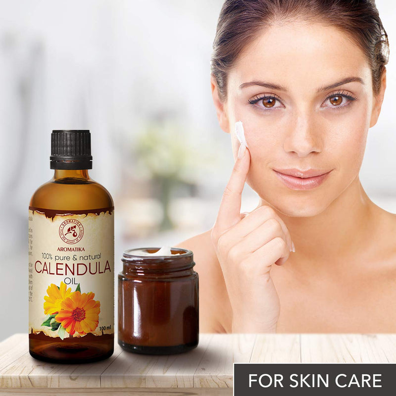 Calendula Oil 6.8 oz - Calendula Officinalis - Infused - Almond Oil Base - 100% Pure & Natural - Marigold Oil - Benefits for Skin, Nails, Hair, Face, Body - BeesActive Australia