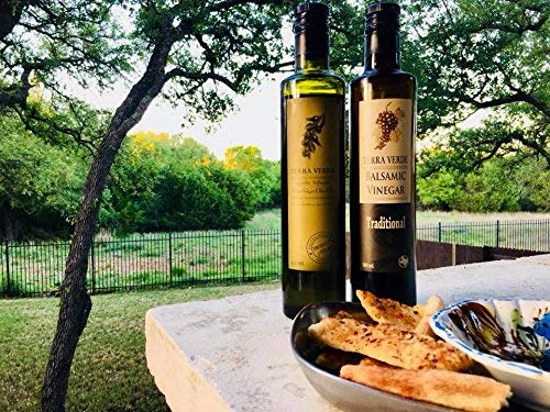 Terra Verde White Lemon Balsamic Vinegar - Gourmet Barrel Aged Infused Balsamic Vinegar - Great for Dressing Dipping Glazing - No Artificial Flavors or Added Sugar - Made in Texas (8.5 oz) 8.45 Fl Oz (Pack of 1) - BeesActive Australia