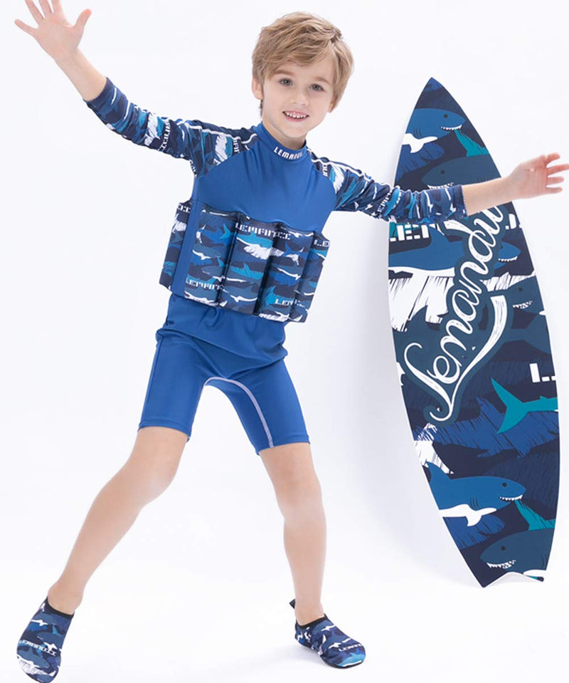 Zerlar Floatation Swimsuits with Adjustable Buoyancy for 1-10 Years Baby Boys Girls Blue Shark Height:43.3''-47.2''/Weight:39.6lb-48.5lb - BeesActive Australia
