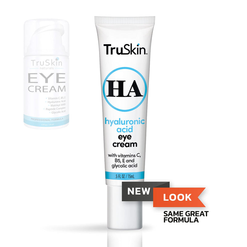 TruSkin Hyaluronic Acid Eye Cream, Anti-Aging Treatment for Under Eyes with Super Blend including Vitamin C, Vitamin B5, Vitamin E and Glycolic Acid, Best for Dark Circles, Fine Lines and Wrinkles - BeesActive Australia