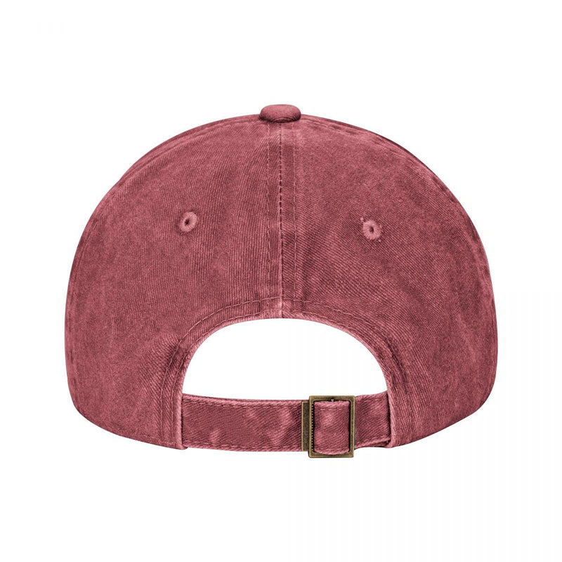Splash Brothers Customized Unisex Camping Hair Don't Care Vintage Adjustable Baseball Cap Denim Dad Hat Red1 One Size - BeesActive Australia