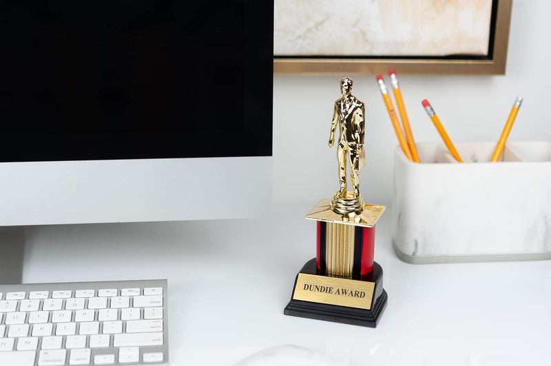 Toynk/Just Funky The Office Dundie Award Replica Trophy | Host Your Own The Office Dundies Awards Ceremony | Includes 6 Interchangeable Title Plates | Measures 8 Inches Tall - BeesActive Australia