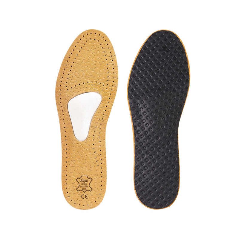 Kaps Orthotic Leather Shoe Insoles For Morton's Neuroma And Forefoot Pain, With Metatarsal Arch Support And Cushion, For Men & Women, 40 EUR / 7 UK Women / 6 UK Men, Beige 40 EUR / L9 AUS Women / M6 AUS Men - BeesActive Australia
