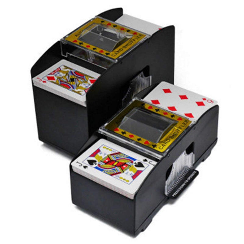 Yunnyp Automatic Poker Card Shuffler,Battery-Operated Automatic Electric Card Shuffler for Home Party Classic Poker Trading Card Games Game Night Essentials(1-2 Deck Card Shuffler) - BeesActive Australia