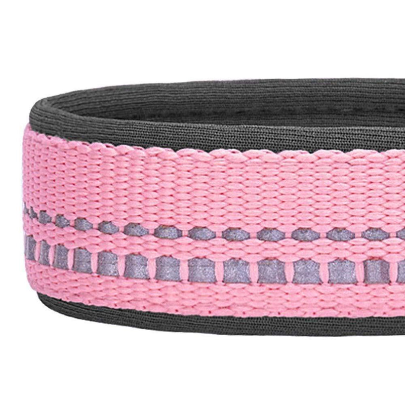 Blueberry Pet 8 Colors Soft & Safe 3M Reflective Pastel Color Neoprene Padded Dog Collars Small Baby Pink - BeesActive Australia