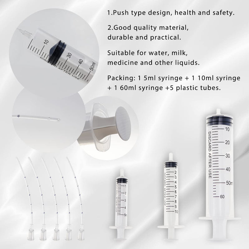 YOLUFER Bird Feeding Syringe with Soft Feeding Tubes Dental Irrigation Syringe Pet Feeding Syringe - BeesActive Australia