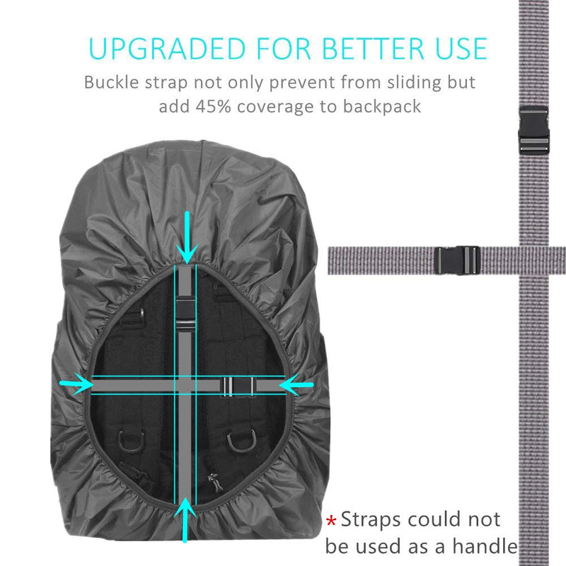 Joy Walker Waterproof Backpack Rain Cover for (15-90L), Upgraded Anti-Slip Cross Buckle Straps, Triple Strengthened Layers for Hiking Camping Traveling Acqua Small (for 15-25L backpack) - BeesActive Australia