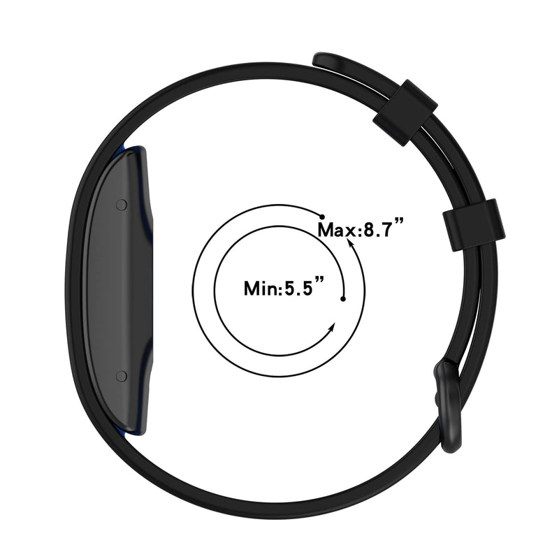 Chofit Sport Band Compatible with Amazon Halo, Soft Silicone Replacement Wrist Strap Double Color Air Holes Designer Bands Compatible for Amazon Halo Tracker (3Pack Black) 3Pack Black - BeesActive Australia