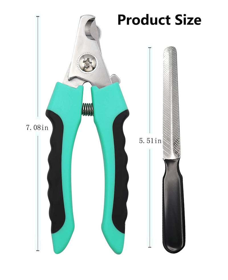 Kiloforest Self Cleaning Slicker Brush – Shedding and Grooming brush for dog and cat, Nail Clippers and Trimmers - with Safety Guard and Free Nail File,Stainless Steel Teeth Combs for dogs&cats(blue) Blue - BeesActive Australia