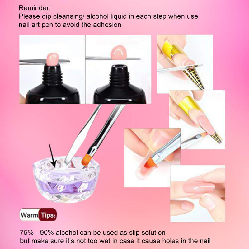 Gershion Poly Nail Gel Kit 30ml Nail Builder Gel Extension Nail Gel Kit Trendy Nail Art French Professional Technician Nail Salon Easy DIY for Beginner at Home All-in-One Kit Gift Set S-01 - BeesActive Australia