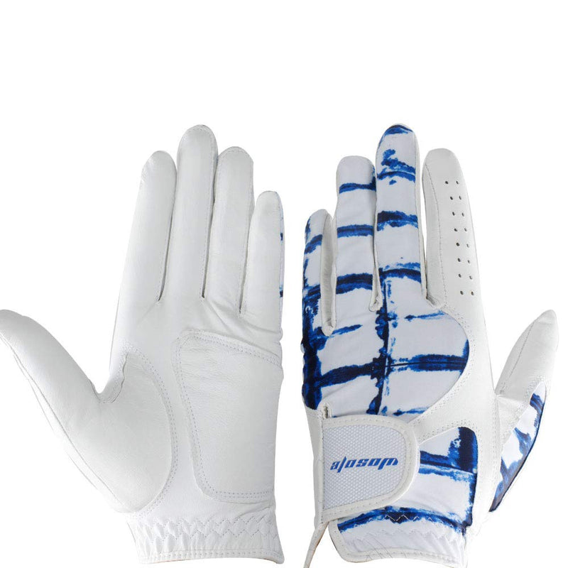 wosofe Golf Glove for Men's Left Hand White Soft Leather Breathable Professional Golf Hand Wear Small - BeesActive Australia