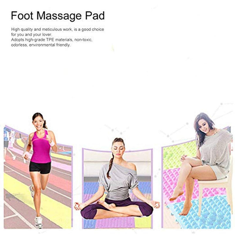 Yobeyi Foot Massage Acupressure Mat Game Foot Reflexology Walking Toe Plate Massage Pad Bathroom Mat Yoga Mat Sports Mat 2 PCS (green) - BeesActive Australia