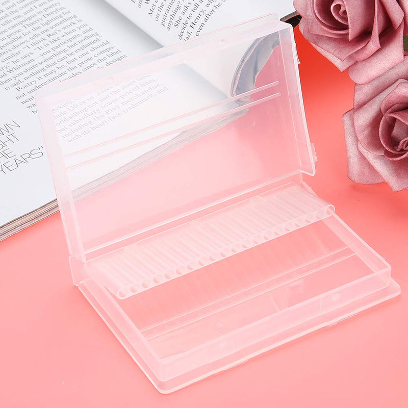 Zerodis Nail Drill Bit Case, 20 Slots Nail Drill Bit Box Holder Manicure Tool Nail Grinding Head Display Storage for Salon - BeesActive Australia