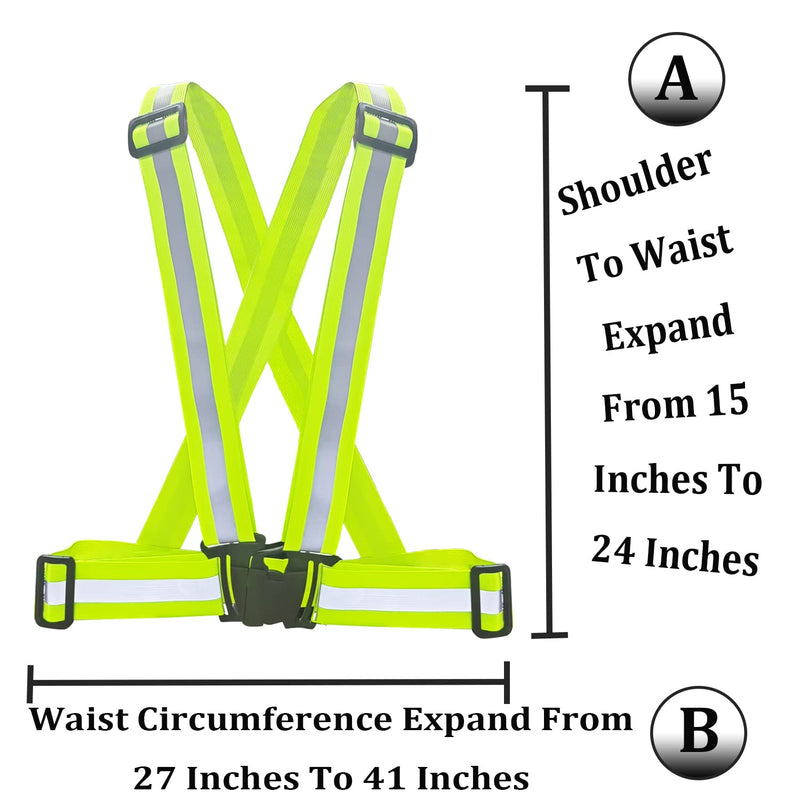 SCGFPOE Reflective Running Gear,High Visible Reflective Vest Adjustbale with Two Armbands, Ultralight & Suitable for Hiking, Night Running, Working, Walking Dogs,Jogging,Cycling - BeesActive Australia