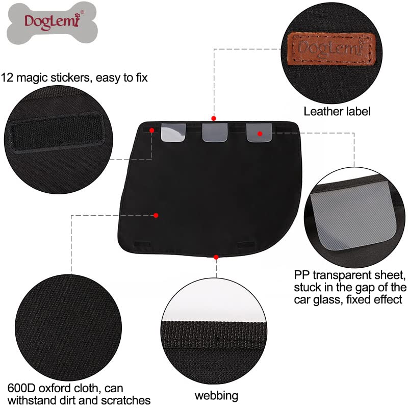 DOGLEMI 2PCS Car Door Covers for Dogs, Dog Car Door Protector for Pet Travel Anti-Scratch Waterproof Durable Washable Oxford Pet Vehicle Car Door Guard (2 Packs, 1 for Each Side) Black - BeesActive Australia
