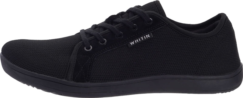 WHITIN Men's Wide Minimalist Barefoot Sneakers | Zero Drop Sole | Optimal Relaxation 13 Wide W81 | All Black - BeesActive Australia
