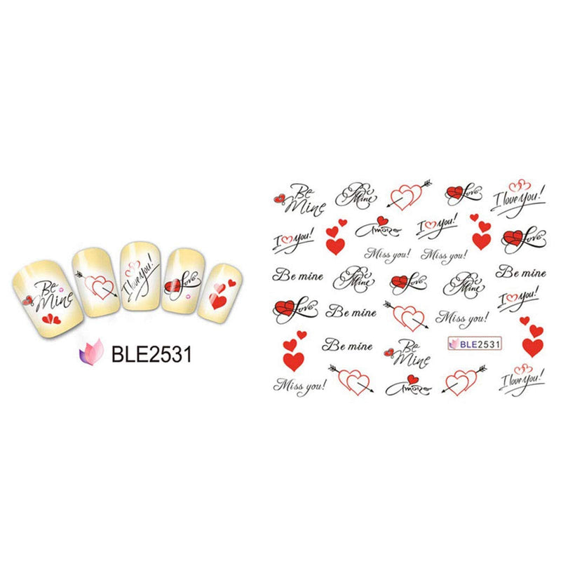 BinaryABC Valentine's Day Nail Art Stickers Decorations,Red Lips Peach Heart Nail Sticker,Valentines Day Supplies,4Pcs - BeesActive Australia