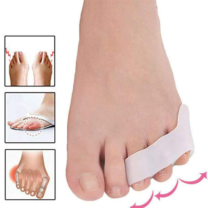 Dr.Pedi 10 Pcs Pinky Toe Straightener with 3 Loops for Overlapping Toes Triple Gel Toe Separators Curled Pinkie Toe Bunion Shield per Pack - BeesActive Australia