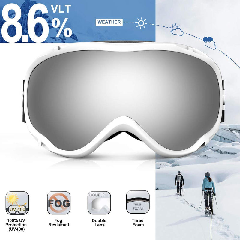 ZIONOR Lagopus Ski Goggles - Snowboard Snow Goggles for Men Women Adult Youth - BeesActive Australia