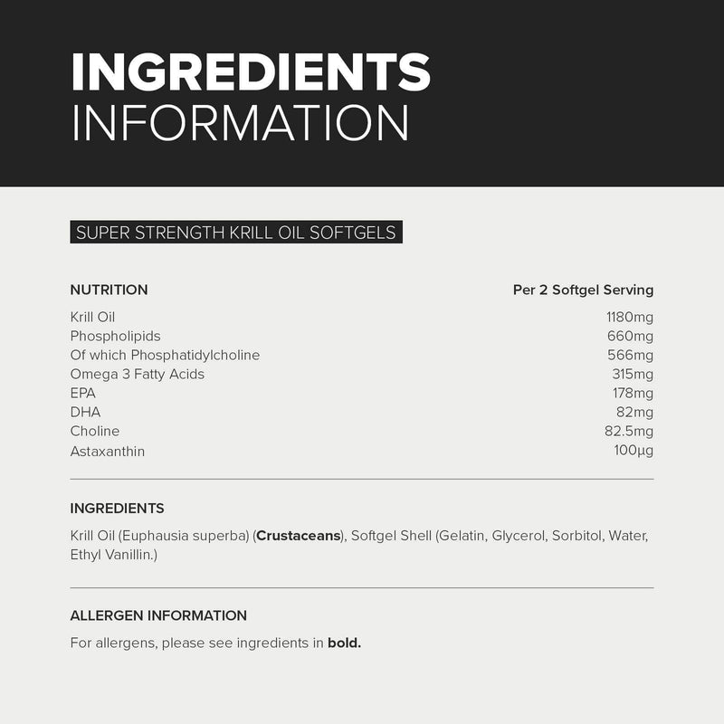 Bulk Super Strength Krill Oil Softgels, 590 mg, Pack of 60, Packaging May Vary 60 softgels - BeesActive Australia