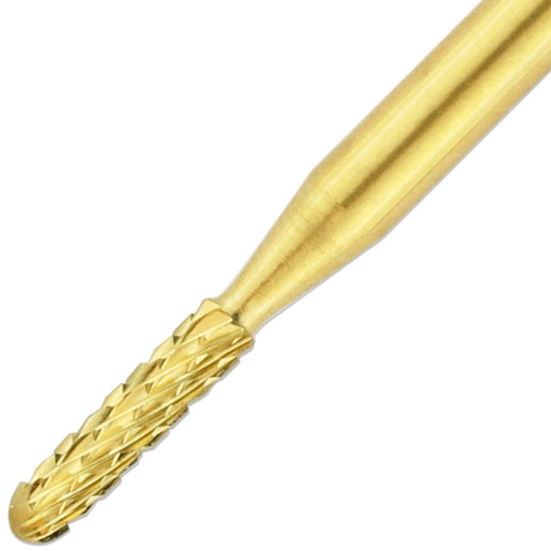 Pana 3/32" Round Bit Safety Nail Carbide Bit - Gold Color (Grit: Medium - M) for Electric Dremel Drill Machine - BeesActive Australia