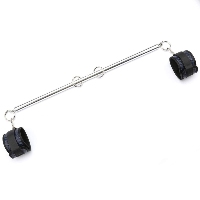 Sovyime Exercise Expandable Silver Spreader Bar with PU Blue Straps Perfect for Workout Glutes and Leg Fitness Gear Home Indoor Gyms - BeesActive Australia